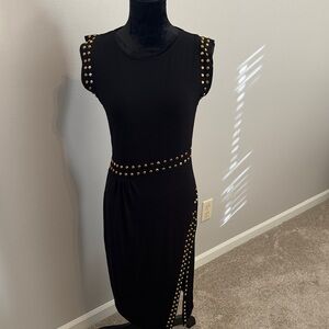 MICHAEL Michael Kors Black Dress with Gold Studs